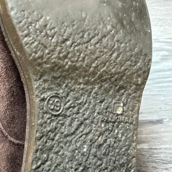 Vintage Vicini Brown Suede Ankle Boots with Shearling Lining Made in Italy 39 - Picture 9 of 10